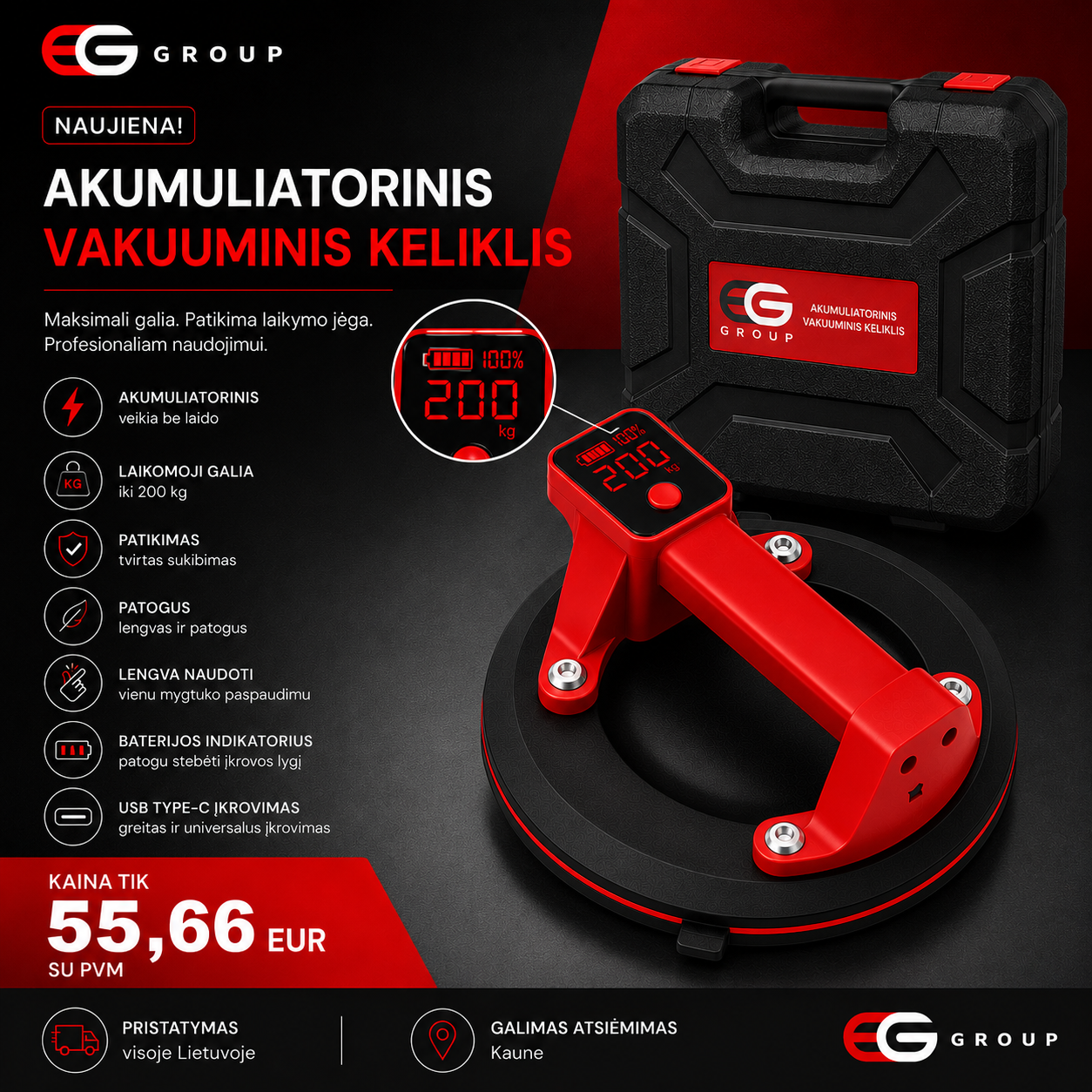 Akumuliatorinis vakuuminis keliklis galerija 2
